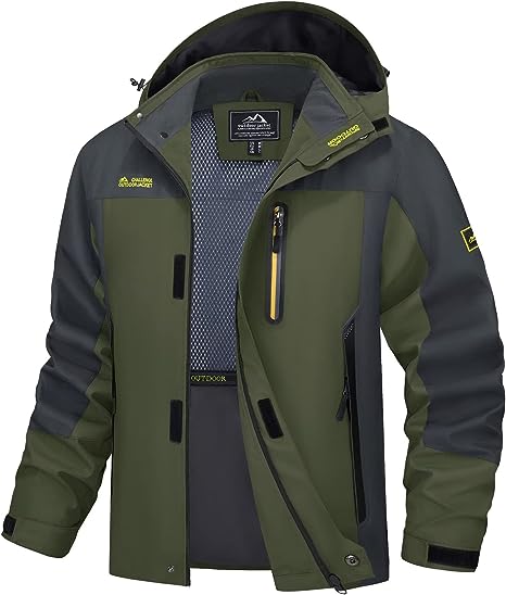 Hiking Pirates MAGCOMSEN Men's Hooded Windproof Windbreaker With 5 Pockets